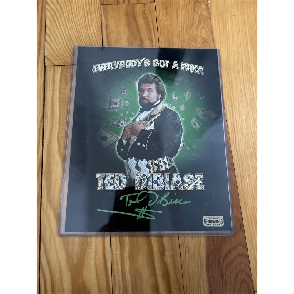 Ted Dibiase Signed Photo Autograph WWE WWF Million Dollar Man HOF COA